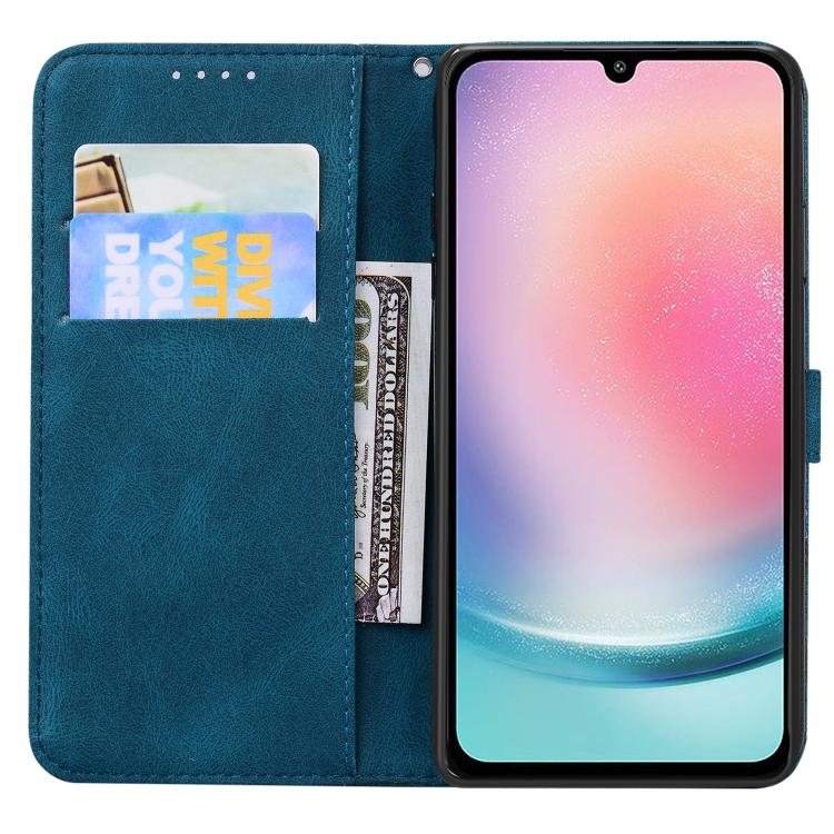For Samsung Galaxy A37 5G Retro Skin Feel Butterflies Embossing Horizontal Flip Leather Phone Case