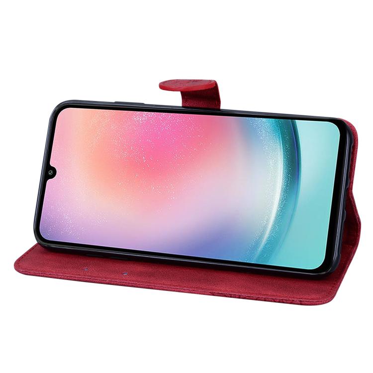 For Samsung Galaxy A37 5G Retro Skin Feel Butterflies Embossing Horizontal Flip Leather Phone Case