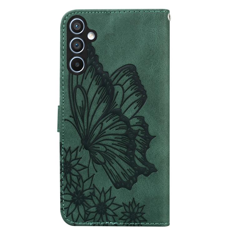 For Galaxy A27 5G Retro Skin Feel Butterflies Embossing Horizontal Flip Leather Phone Case