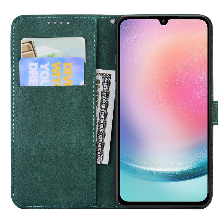For Galaxy A27 5G Retro Skin Feel Butterflies Embossing Horizontal Flip Leather Phone Case