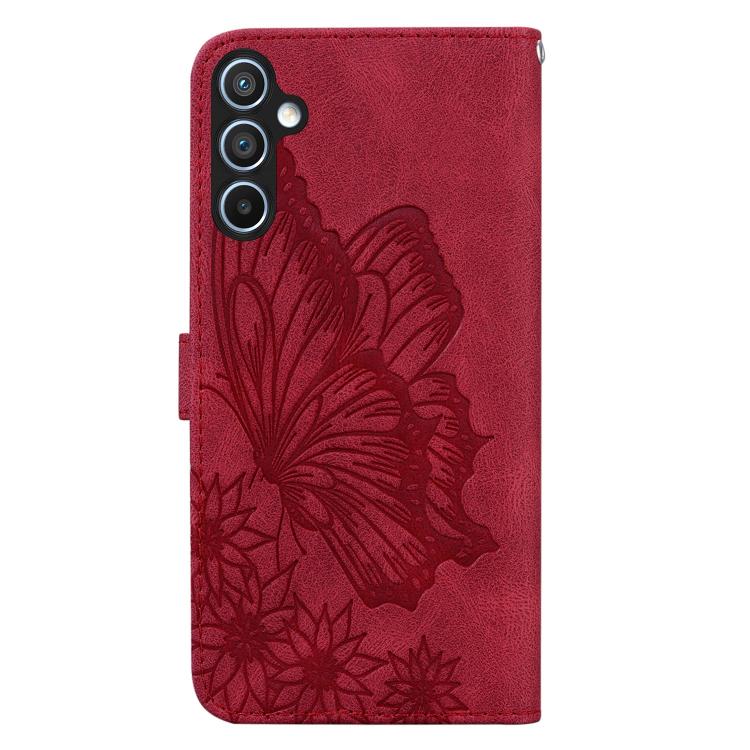 For Galaxy A27 5G Retro Skin Feel Butterflies Embossing Horizontal Flip Leather Phone Case