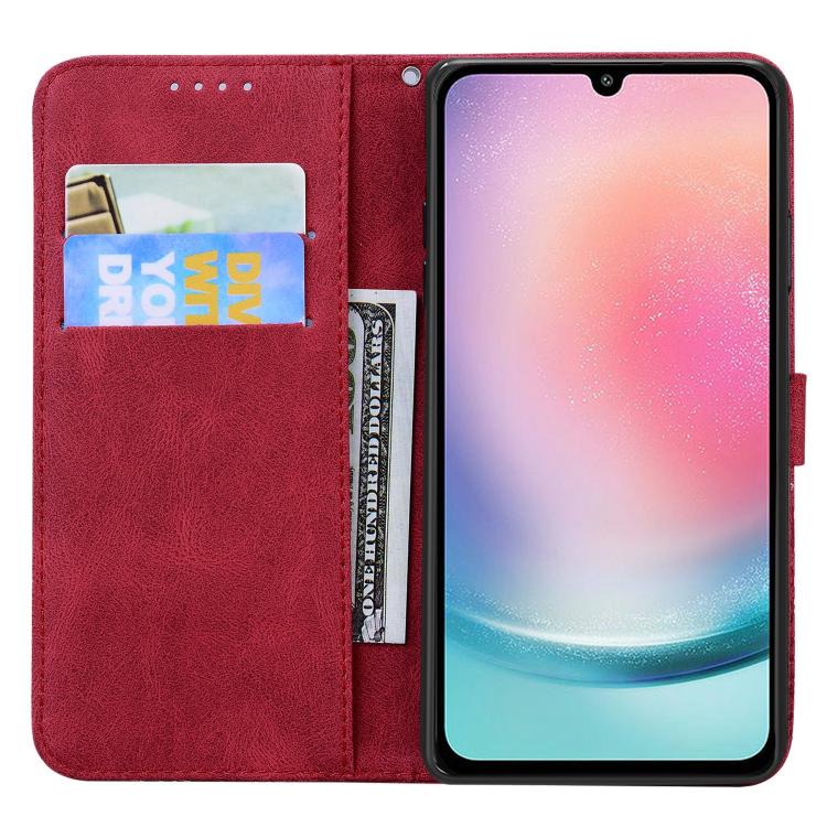 For Galaxy A27 5G Retro Skin Feel Butterflies Embossing Horizontal Flip Leather Phone Case