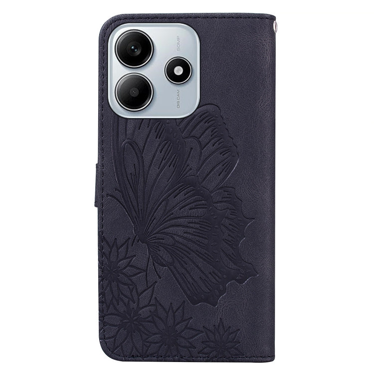 For Redmi Note 14 5G Retro Skin Feel Butterflies Embossing Horizontal Flip Leather Phone Case