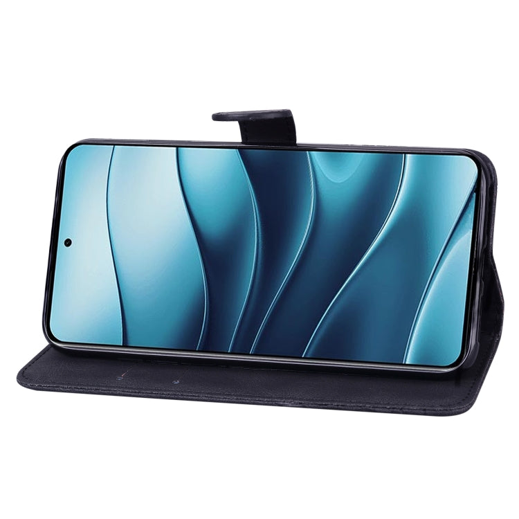 For Redmi Note 14 5G Retro Skin Feel Butterflies Embossing Horizontal Flip Leather Phone Case
