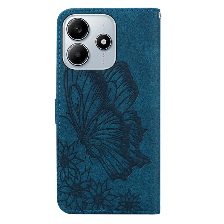 For Redmi Note 14 5G Retro Skin Feel Butterflies Embossing Horizontal Flip Leather Phone Case
