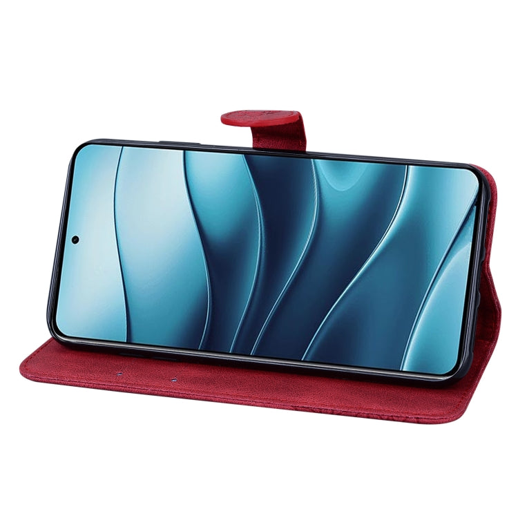 For Redmi Note 14 5G Retro Skin Feel Butterflies Embossing Horizontal Flip Leather Phone Case