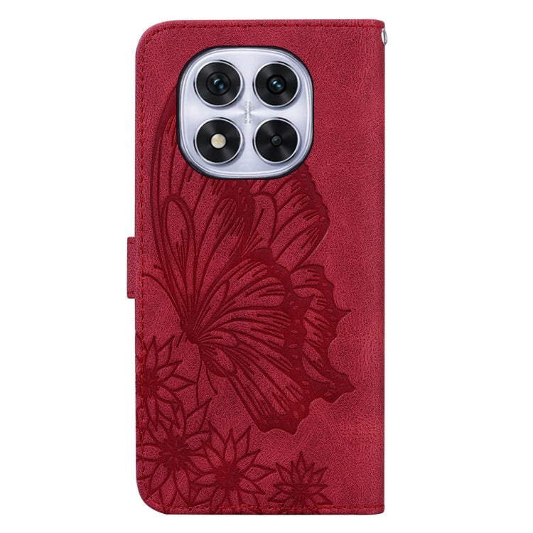 For Redmi Note 14 Pro 5G Retro Skin Feel Butterflies Embossing Horizontal Flip Leather Phone Case