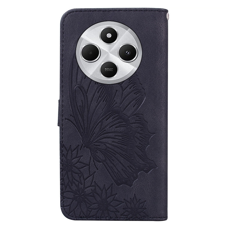 For Redmi 14C 4G Retro Skin Feel Butterflies Embossing Horizontal Flip Leather Phone Case