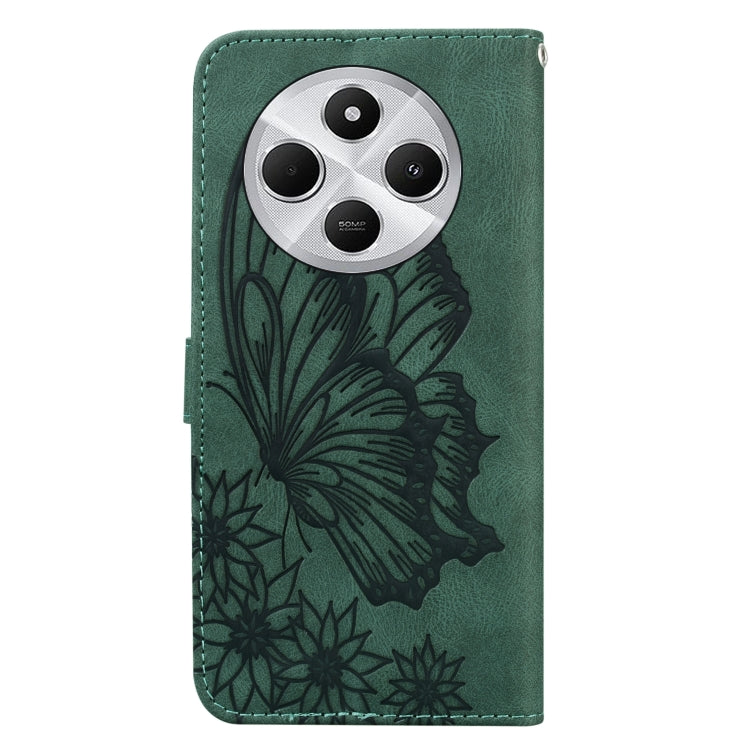 For Redmi 14C 4G Retro Skin Feel Butterflies Embossing Horizontal Flip Leather Phone Case