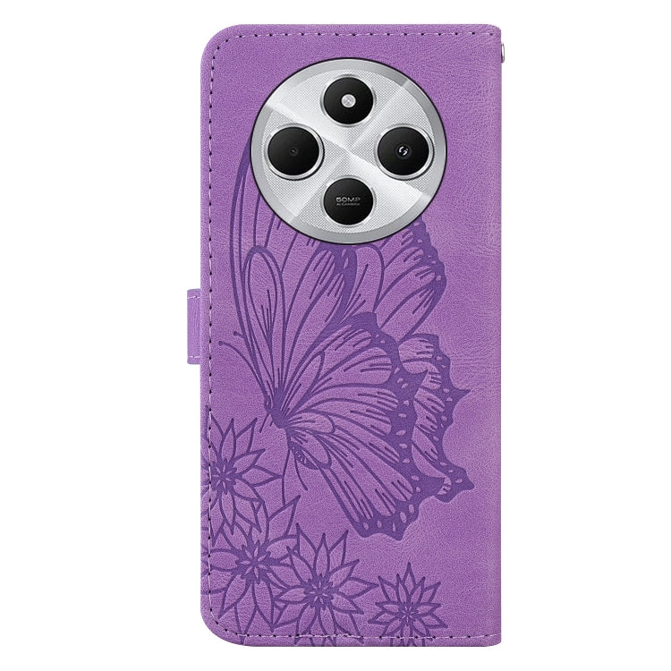 For Redmi 14C 4G Retro Skin Feel Butterflies Embossing Horizontal Flip Leather Phone Case