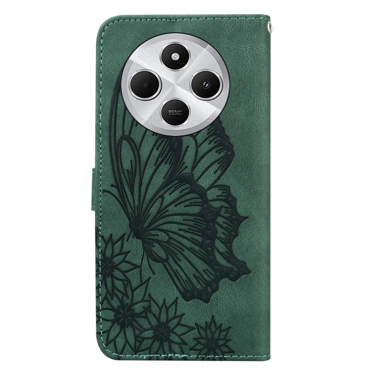 For Redmi A4 5G Retro Skin Feel Butterflies Embossing Horizontal Flip Leather Phone Case