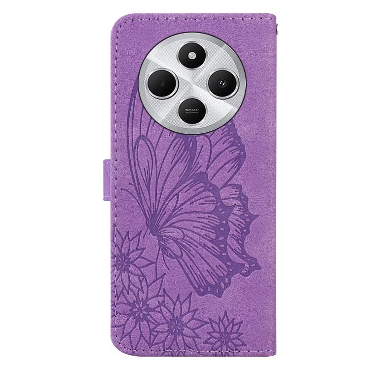 For Redmi A4 5G Retro Skin Feel Butterflies Embossing Horizontal Flip Leather Phone Case