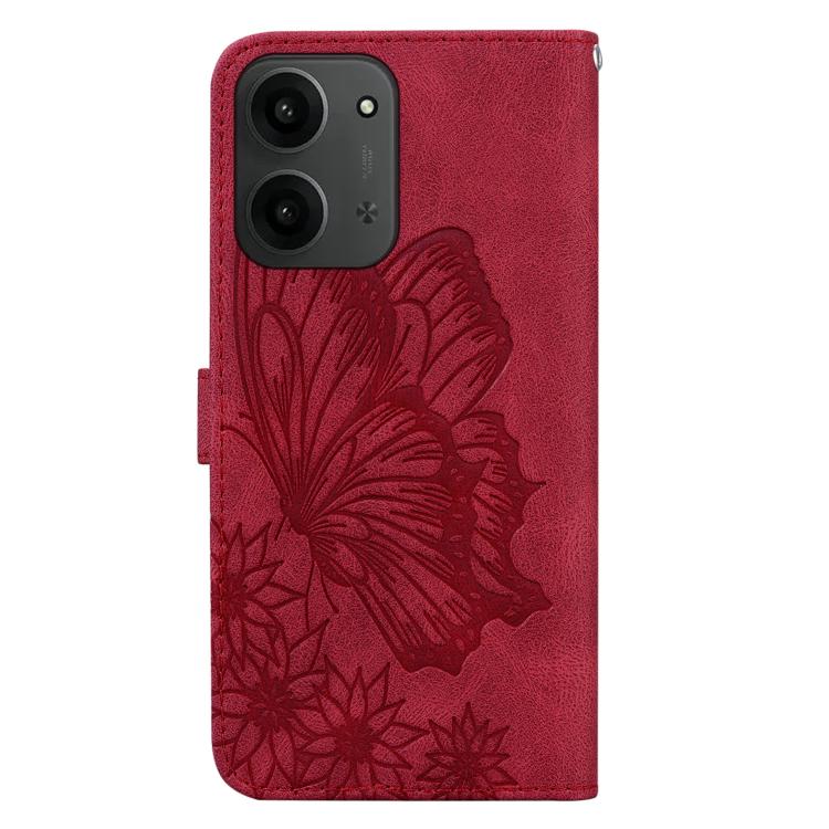For Redmi 15C 5G / 4G EU 173mm Retro Skin Feel Butterflies Embossing Horizontal Flip Leather Phone Case