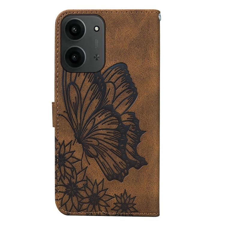 For Redmi 15C 5G / 4G EU 173mm Retro Skin Feel Butterflies Embossing Horizontal Flip Leather Phone Case