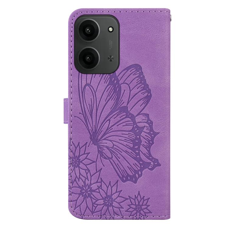 For Redmi 15C 5G / 4G EU 173mm Retro Skin Feel Butterflies Embossing Horizontal Flip Leather Phone Case