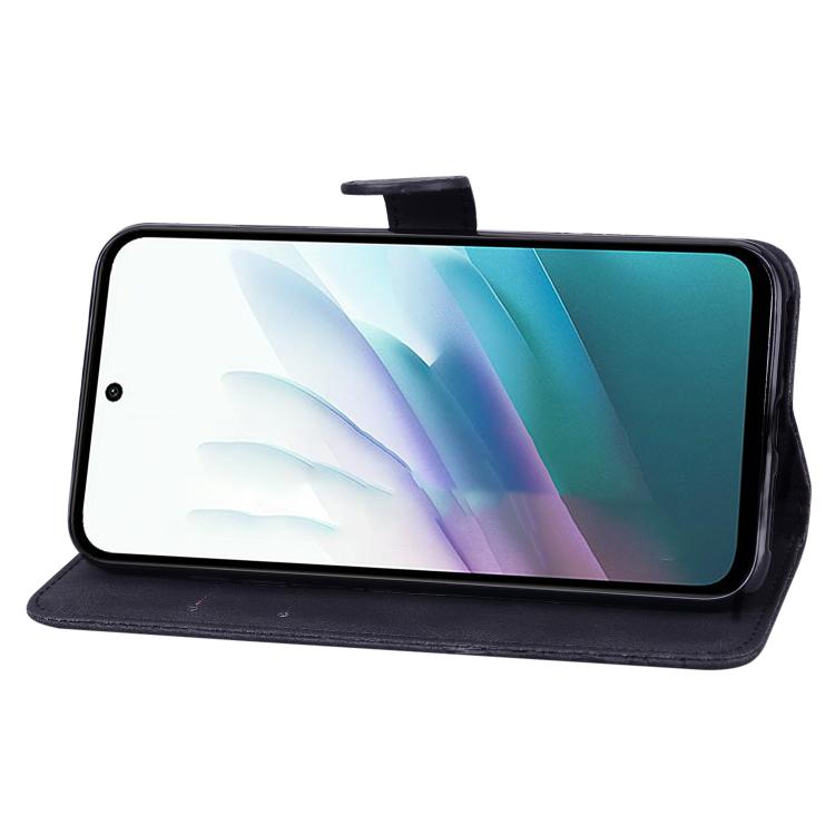 For Redmi 15 5G Global / 4G SEA 169.5mm Retro Skin Feel Butterflies Embossing Horizontal Flip Leather Phone Case