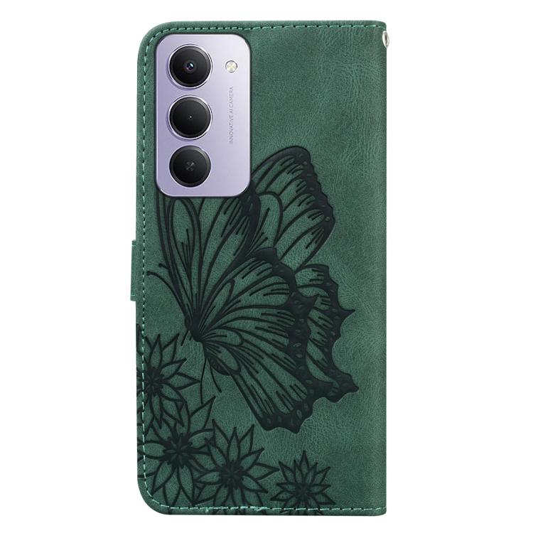 For Redmi 15 5G Global / 4G SEA 169.5mm Retro Skin Feel Butterflies Embossing Horizontal Flip Leather Phone Case