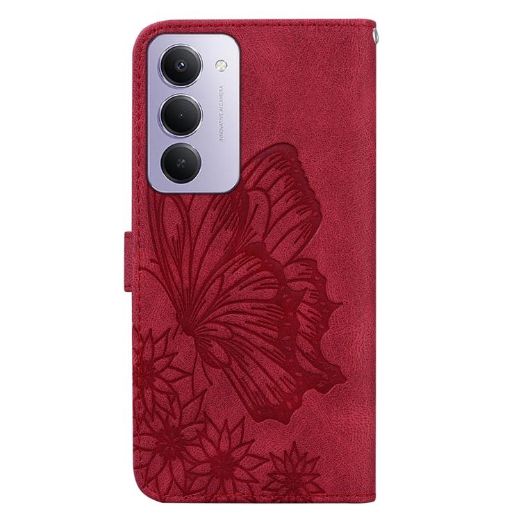 For Redmi 15 5G Global / 4G SEA 169.5mm Retro Skin Feel Butterflies Embossing Horizontal Flip Leather Phone Case