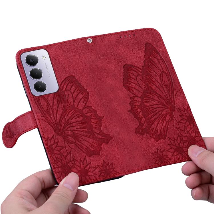 For Redmi 15 5G / 4G EU 171mm Retro Skin Feel Butterflies Embossing Horizontal Flip Leather Phone Case