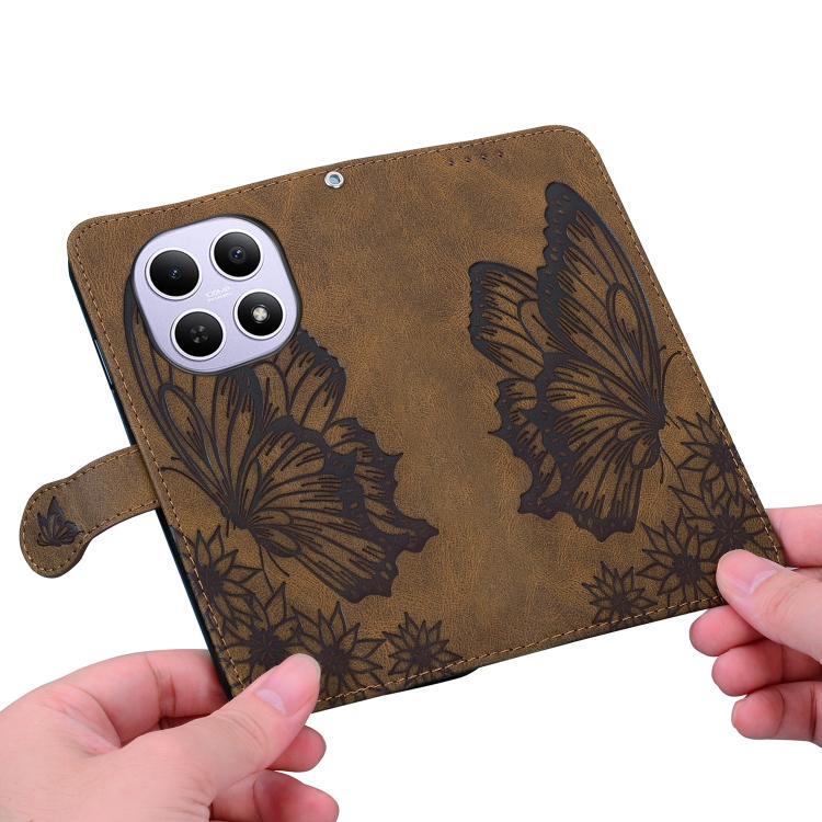 For Redmi Note 15 4G / 5G Global 164mm Retro Skin Feel Butterflies Embossing Horizontal Flip Leather Phone Case