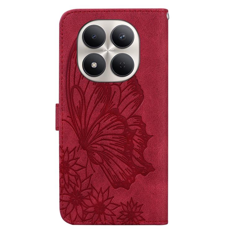For Redmi Note 15 Pro 4G Global 163.2mm Retro Skin Feel Butterflies Embossing Horizontal Flip Leather Phone Case