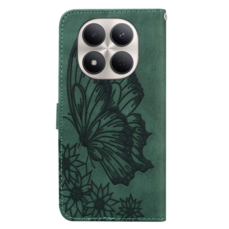 For Redmi Note 15 Pro+ 5G Global 163.3mm Retro Skin Feel Butterflies Embossing Horizontal Flip Leather Phone Case