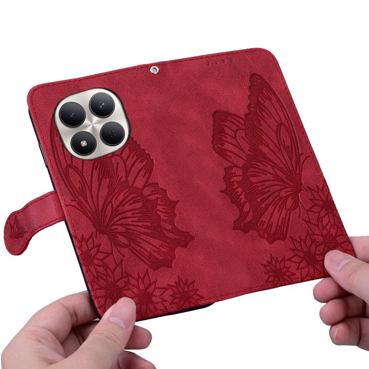 For Redmi Note 15 Pro+ 5G Global 163.3mm Retro Skin Feel Butterflies Embossing Horizontal Flip Leather Phone Case