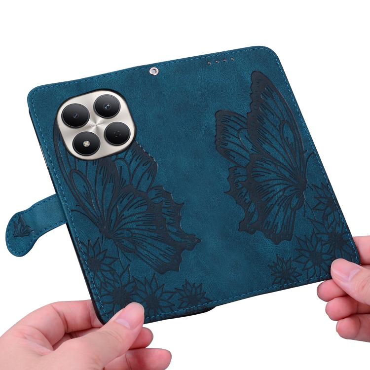 For Redmi Note 15 Pro 5G Global 163.6mm Retro Skin Feel Butterflies Embossing Horizontal Flip Leather Phone Case