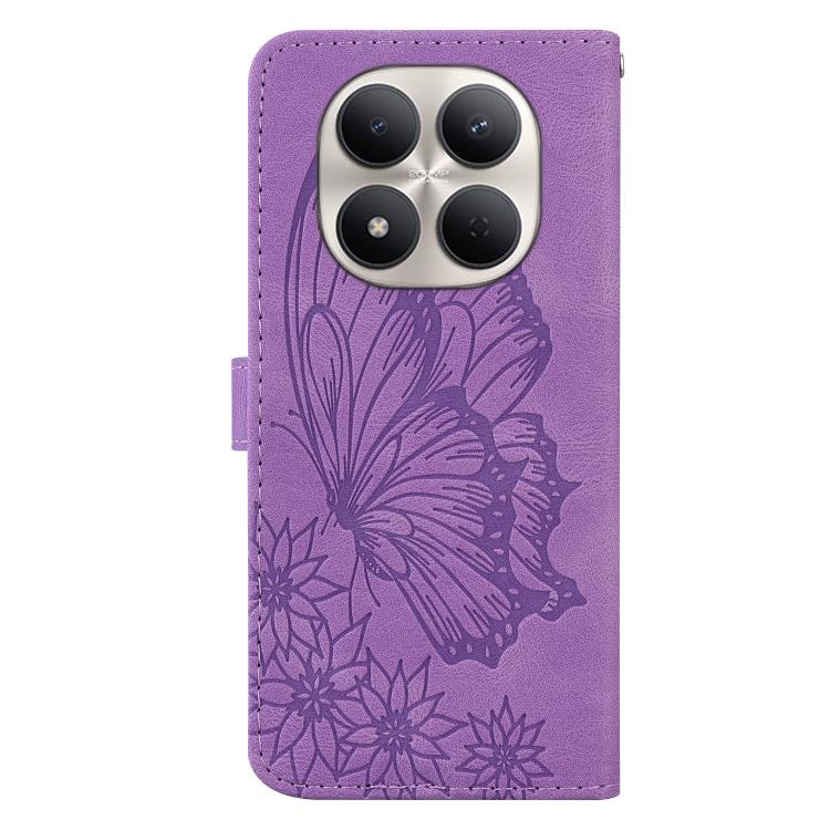 For Redmi Note 15 Pro 5G Global 163.6mm Retro Skin Feel Butterflies Embossing Horizontal Flip Leather Phone Case