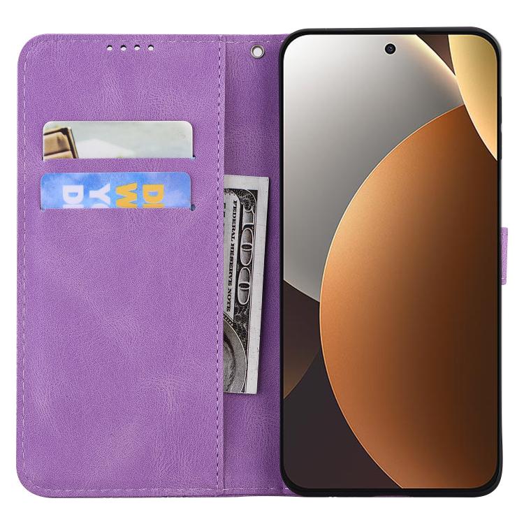 For Redmi Note 15 Pro 5G Global 163.6mm Retro Skin Feel Butterflies Embossing Horizontal Flip Leather Phone Case