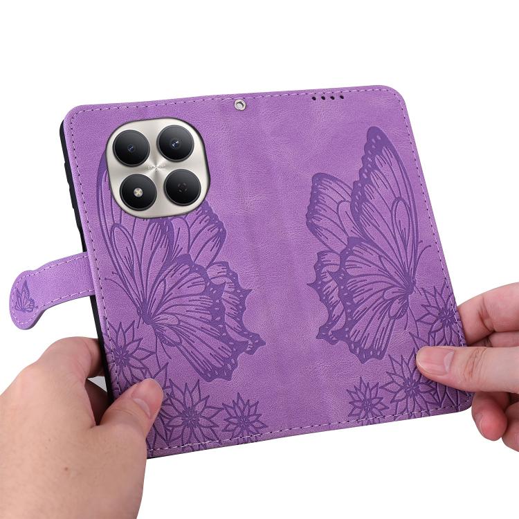 For Redmi Note 15 Pro 5G Global 163.6mm Retro Skin Feel Butterflies Embossing Horizontal Flip Leather Phone Case