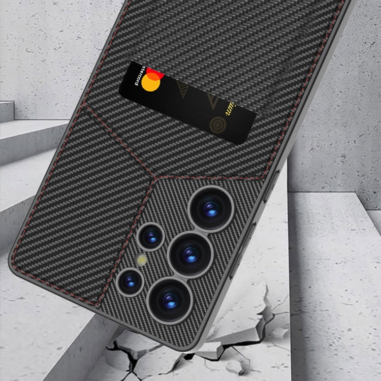 For Samsung Galaxy S25 Ultra 5G GKK Rotor Bracket Recessed Card Bag Full Coverage Phone Case