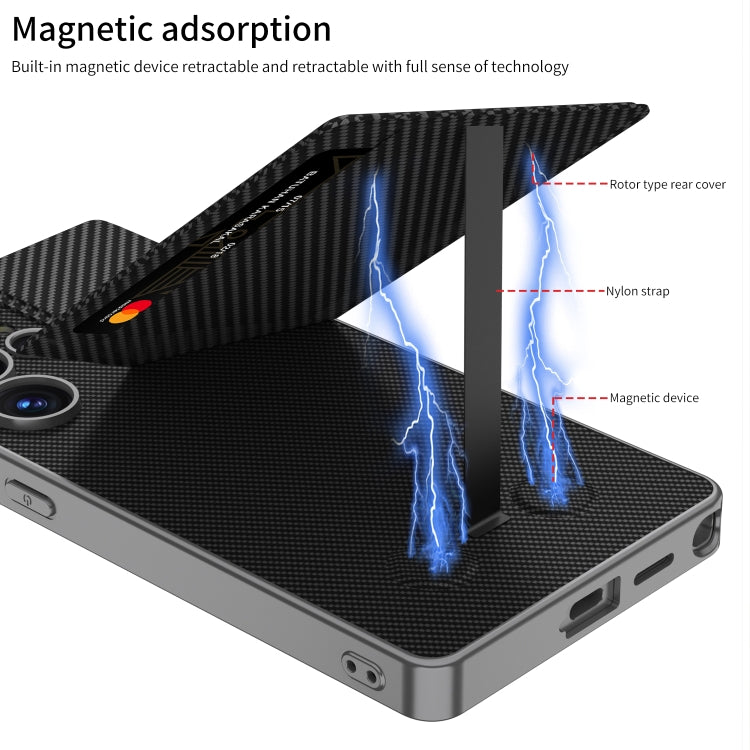 For Samsung Galaxy S25 Ultra 5G GKK Rotor Bracket Recessed Card Bag Full Coverage Phone Case