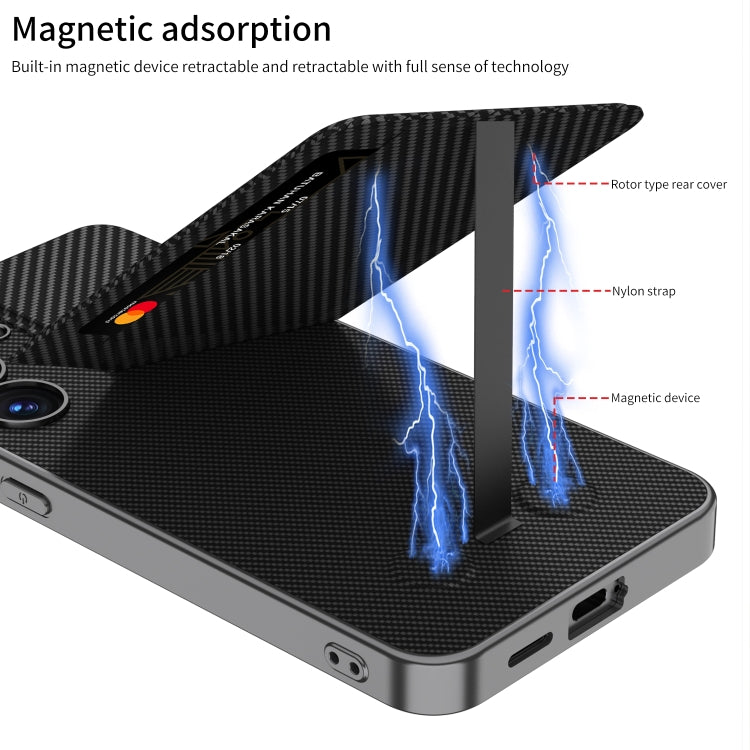 For Samsung Galaxy S25 5G GKK Rotor Bracket Recessed Card Bag Full Coverage Phone Case