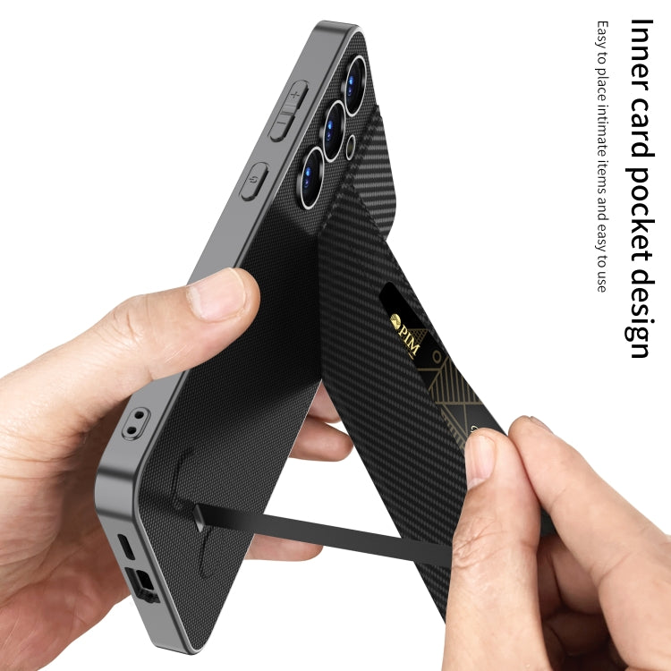 For Samsung Galaxy S25 5G GKK Rotor Bracket Recessed Card Bag Full Coverage Phone Case