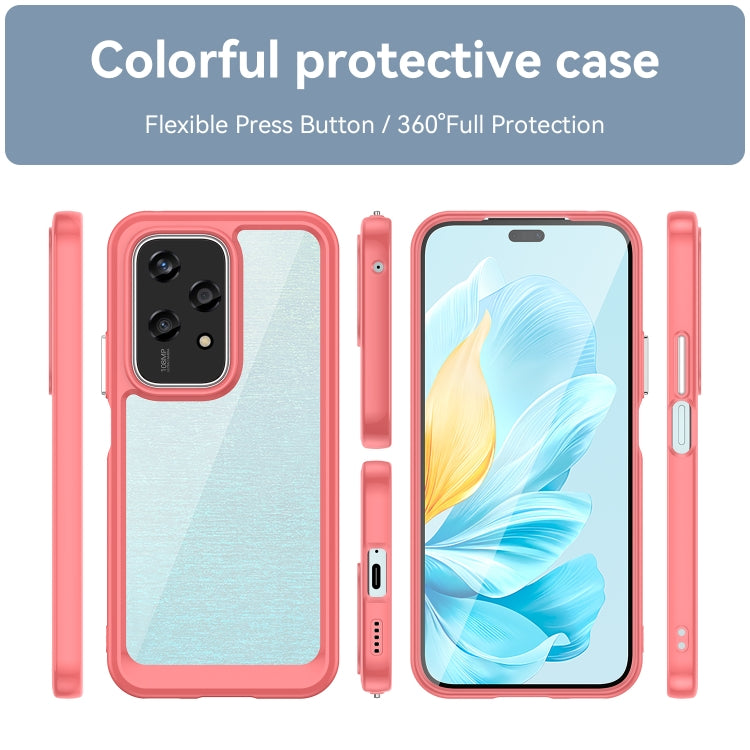 For Honor 200 Lite Global Colorful Series Acrylic Hybrid TPU Phone Case