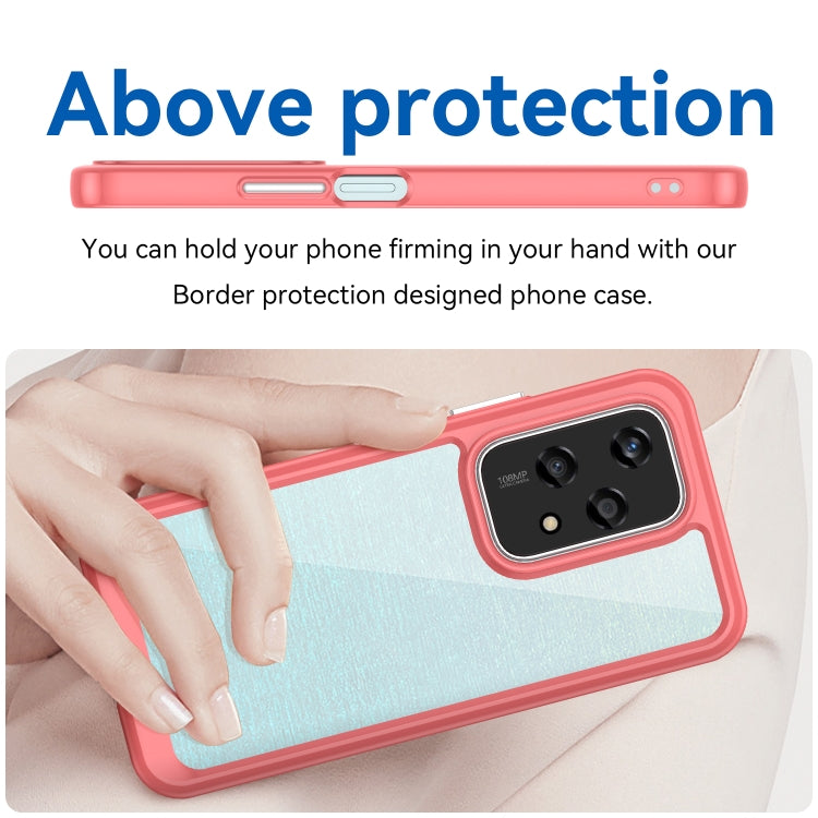 For Honor 200 Lite Global Colorful Series Acrylic Hybrid TPU Phone Case