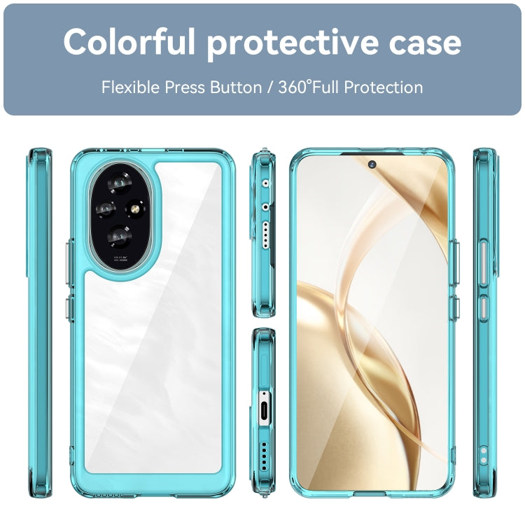 For Honor 200 Colorful Series Acrylic Hybrid TPU Phone Case