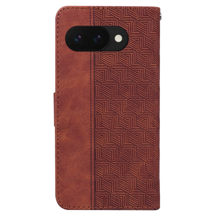 For Google Pixel 9a Geometric Embossed Leather Phone Case