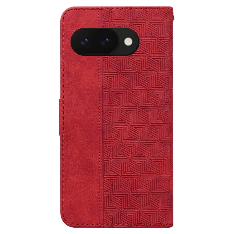 For Google Pixel 9a Geometric Embossed Leather Phone Case