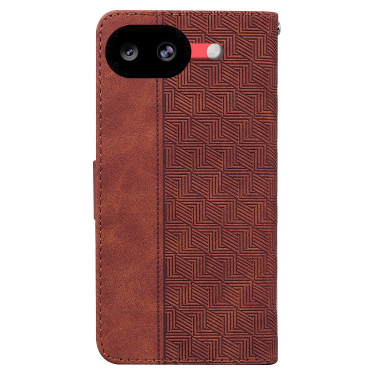 For Google Pixel 10a Geometric Embossed Leather Phone Case