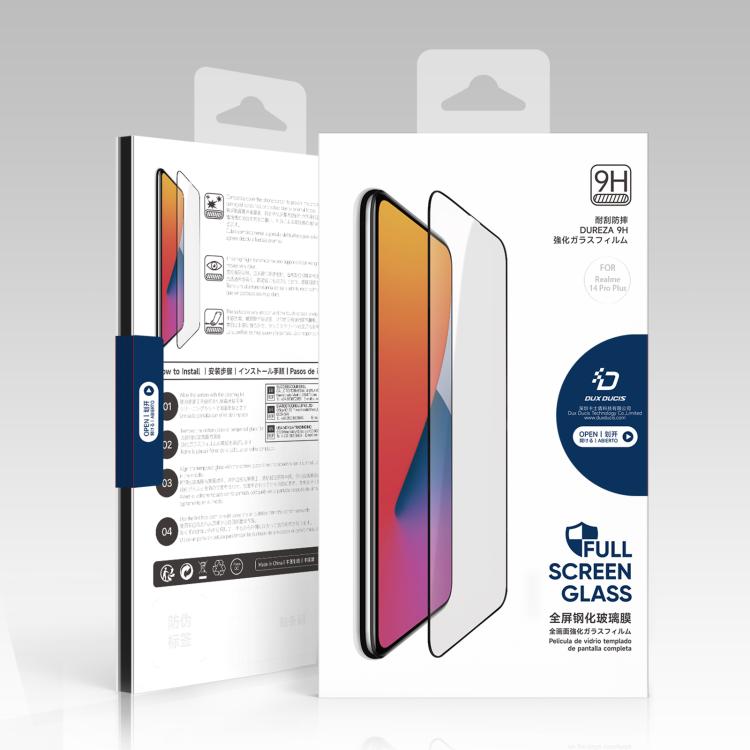 For Realme 14 Pro+ 10pcs DUX DUCIS 0.33mm 9H Medium Alumina Tempered Glass Film