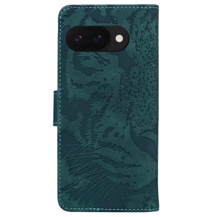 For Google Pixel 9a Tiger Embossing Pattern Flip Leather Phone Case