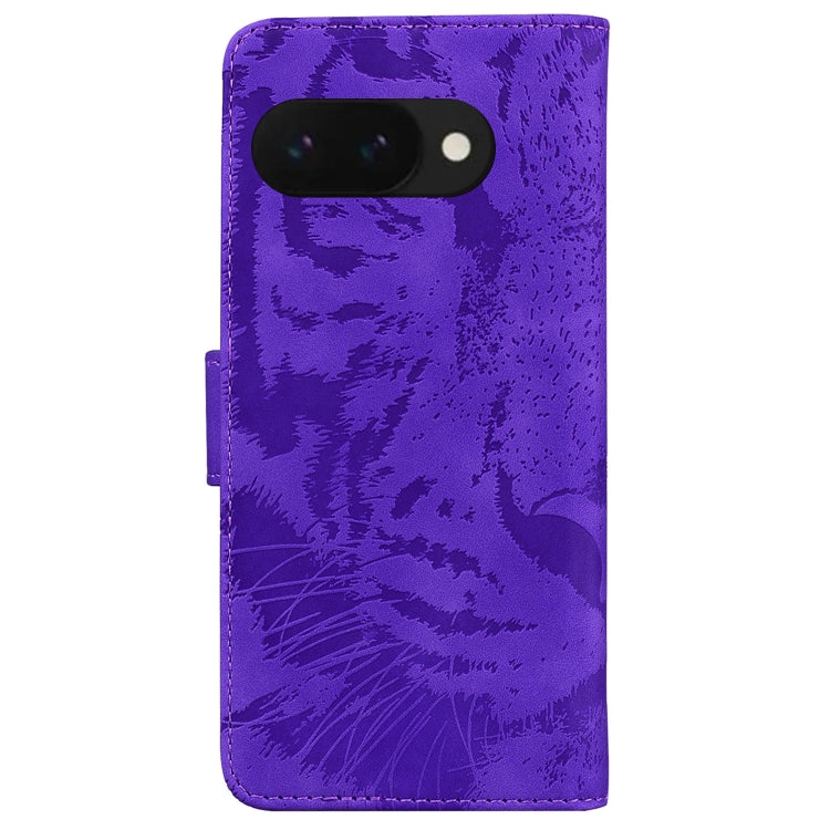 For Google Pixel 9a Tiger Embossing Pattern Flip Leather Phone Case