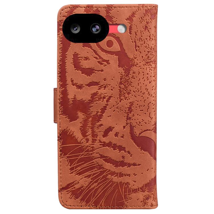 For Google Pixel 10a Tiger Embossing Pattern Flip Leather Phone Case