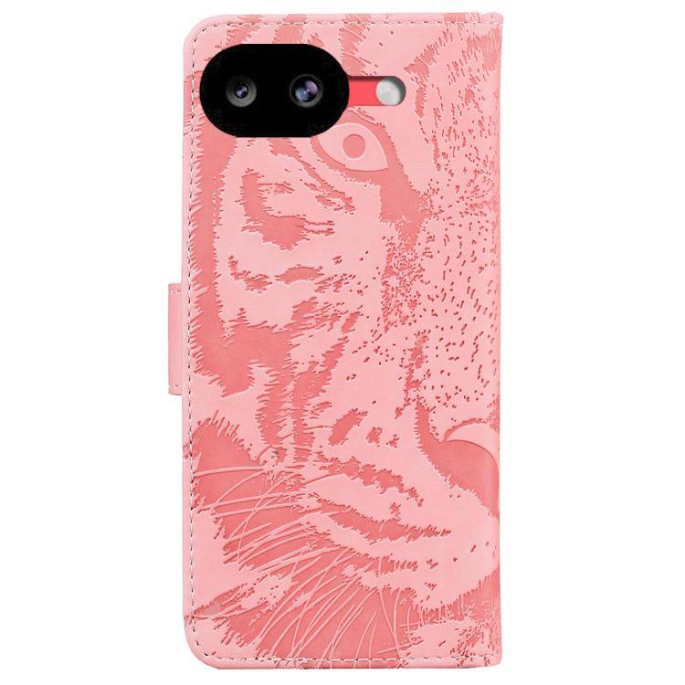 For Google Pixel 10a Tiger Embossing Pattern Flip Leather Phone Case