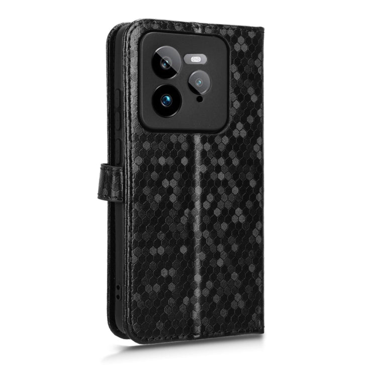 For Realme GT 7 Pro Honeycomb Dot Texture Leather Phone Case