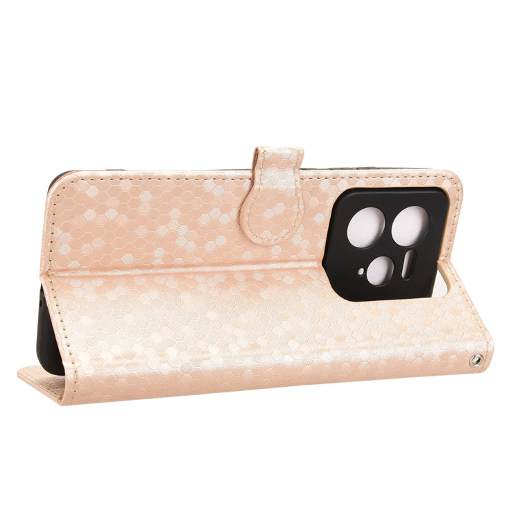 For Realme GT 7 Pro Honeycomb Dot Texture Leather Phone Case