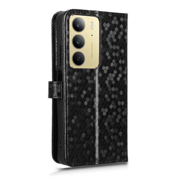 For Realme C75 4G Honeycomb Dot Texture Leather Phone Case