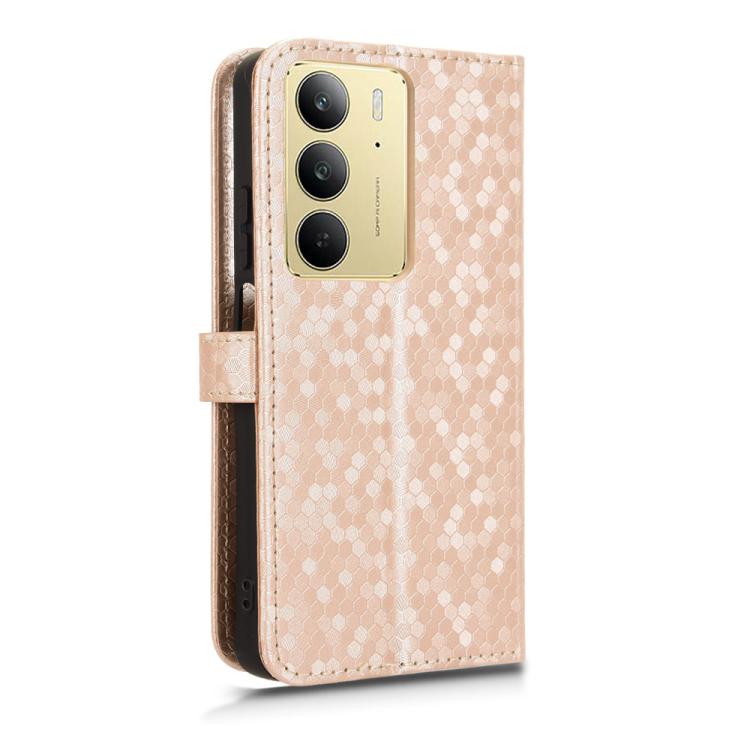 For Realme C75 4G Honeycomb Dot Texture Leather Phone Case